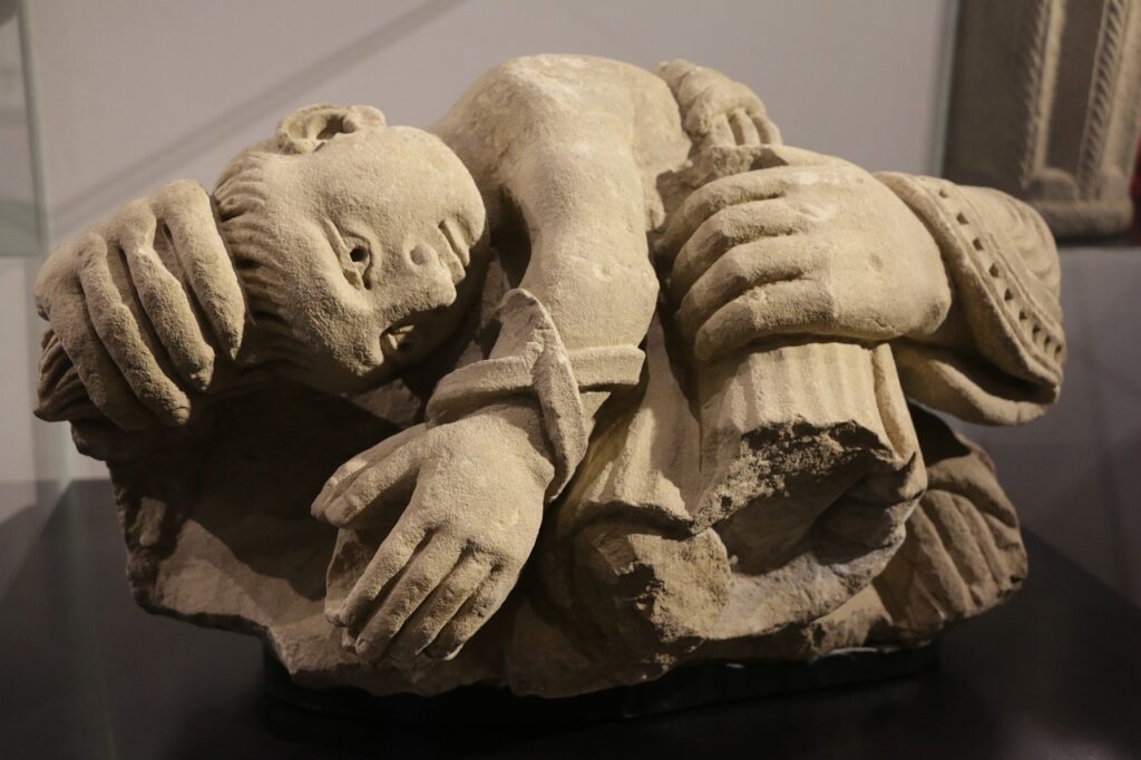 detalle en el museo romano de Nimes