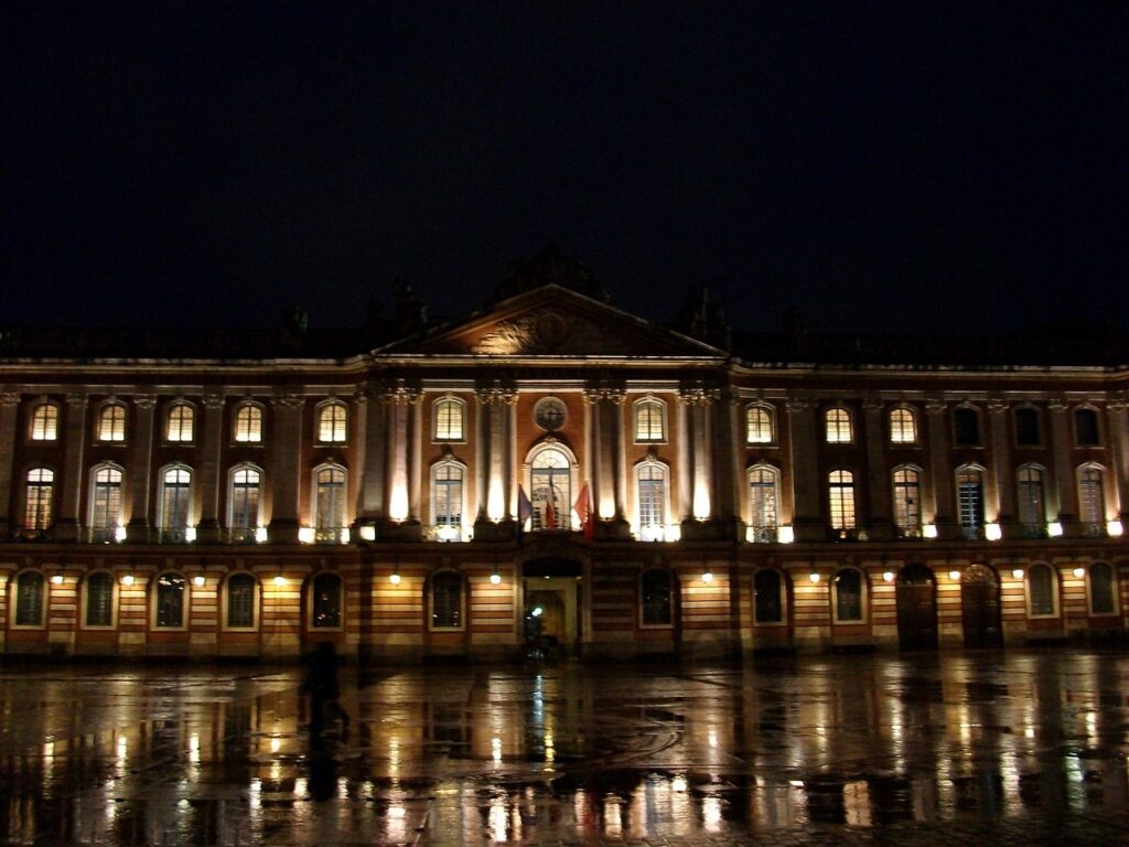 Place du Capitole de noche,