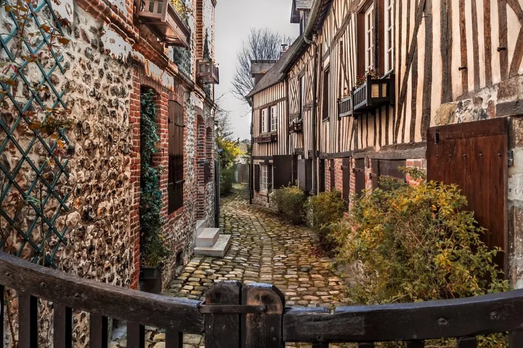 asas de entramado de madera de Honfleur