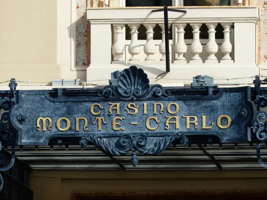 rótulo del casino de Montecarlo